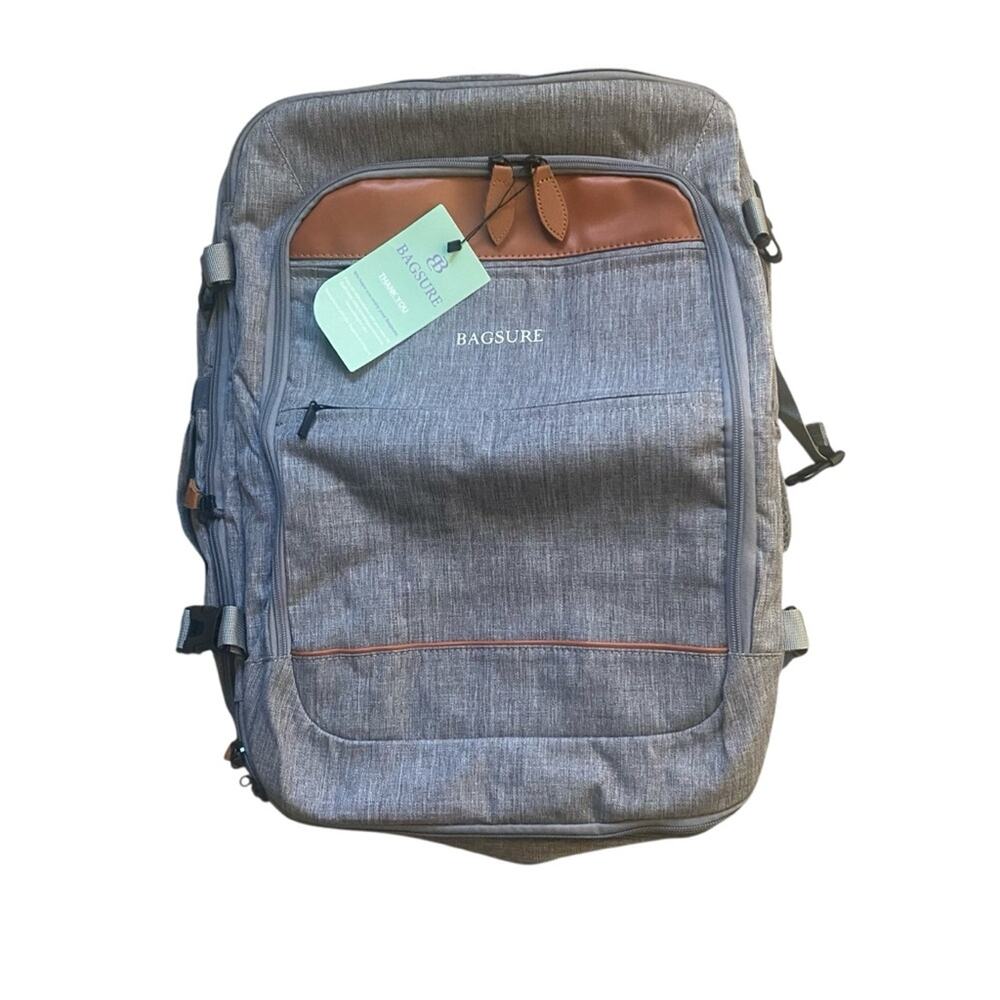 NWT Bagsure Travel Backpack Gray Carry on